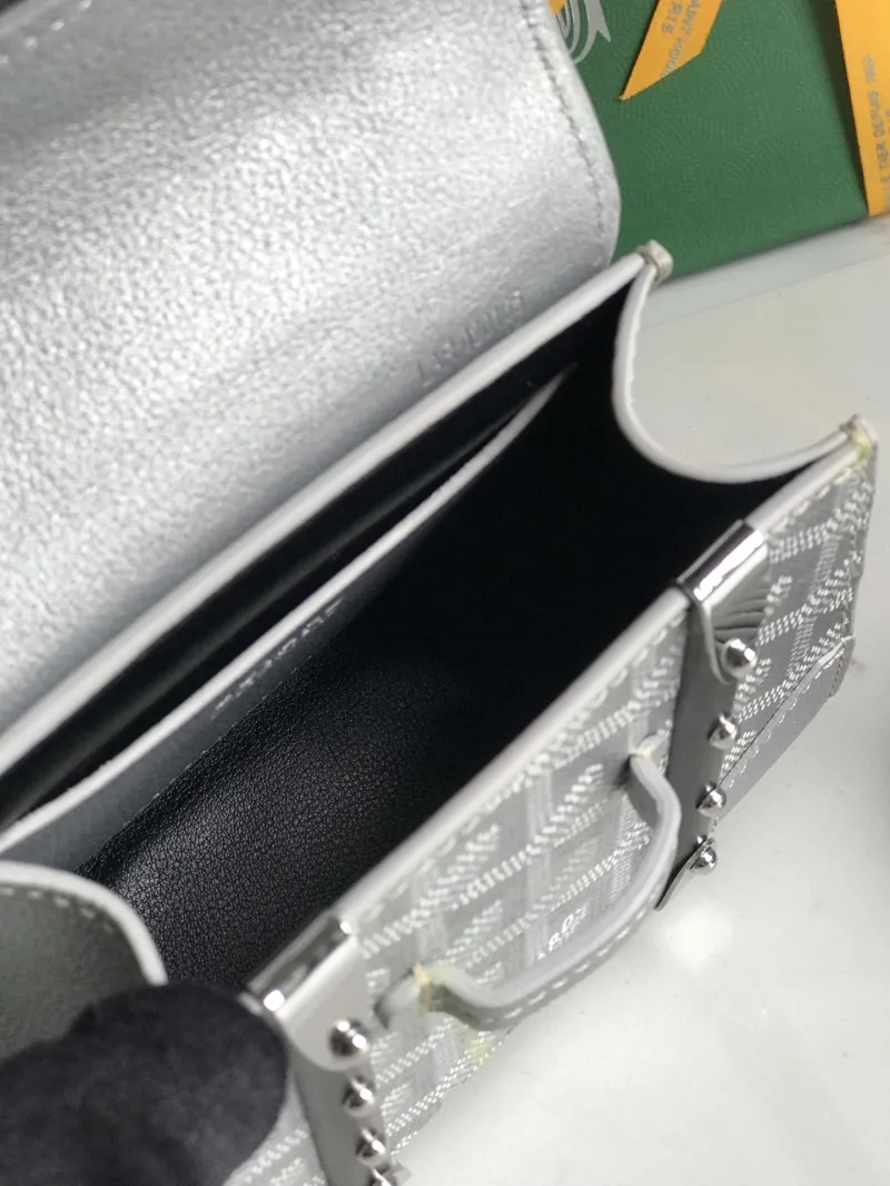 Goyard Gray Mini Top Handle Bag 446 - Image 6
