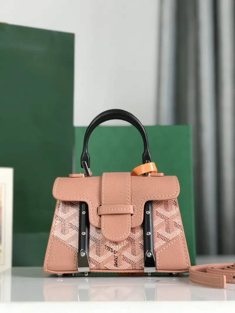 Goyard Pink Mini Top Handle Crossbody Bag