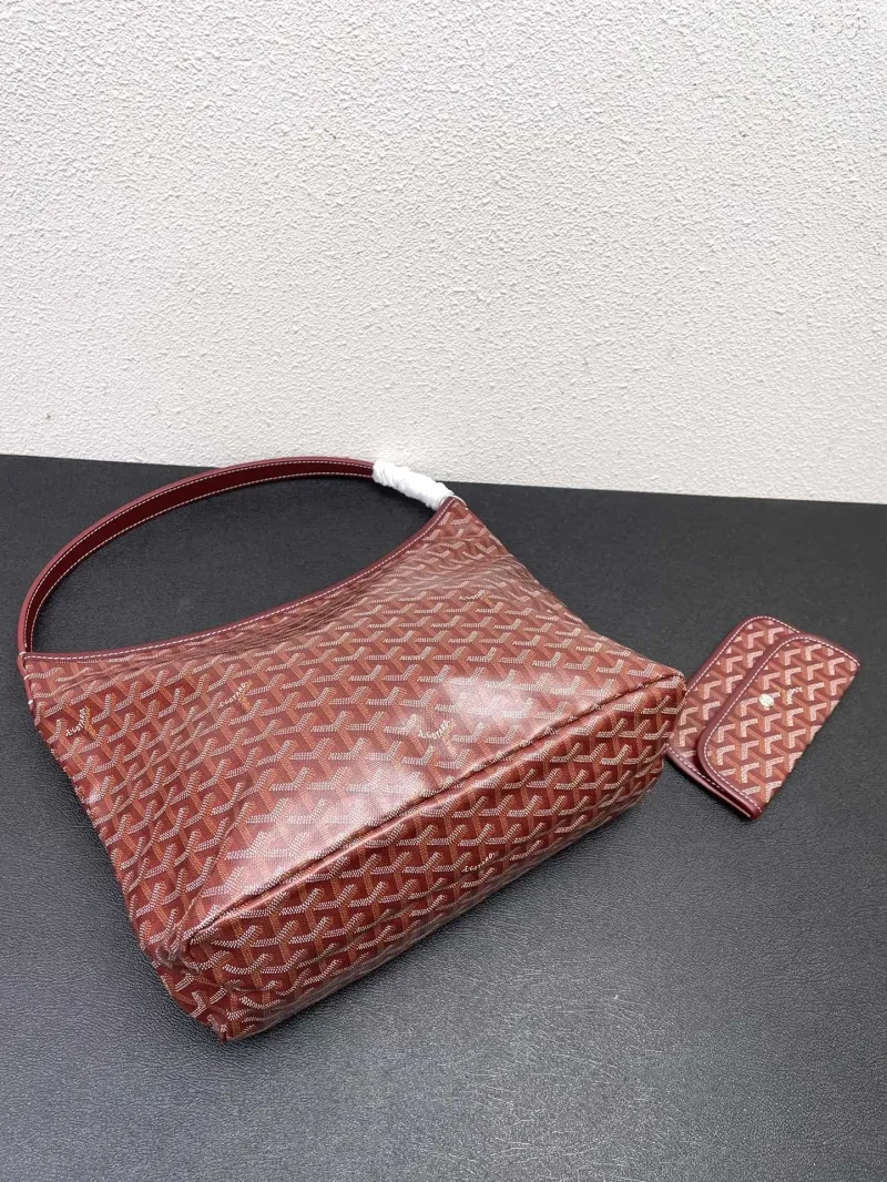 Goyard Burgundy Hobo Bag 42cm with Pouch - Image 4