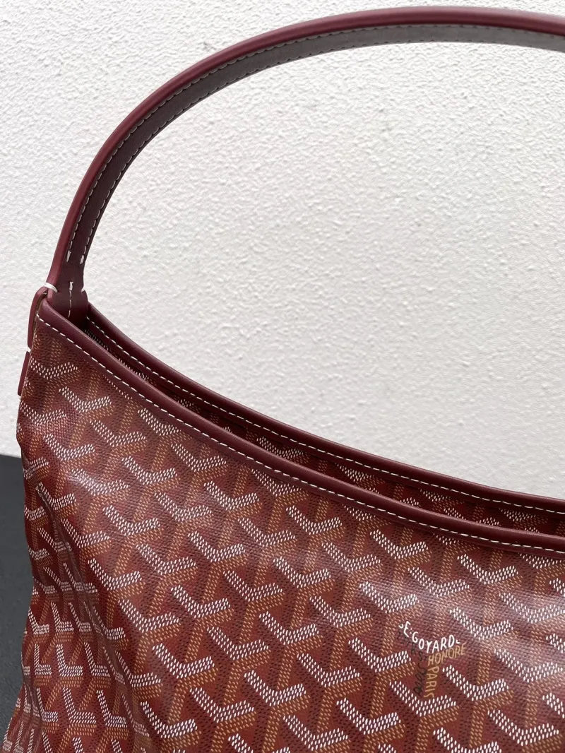 Goyard Burgundy Hobo Bag 42cm with Pouch - Image 5