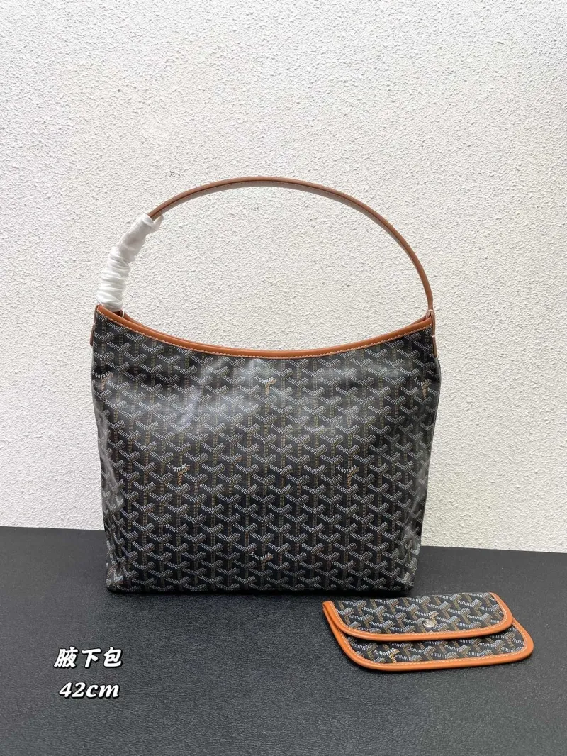 Goyard Black Hobo Bag with Pouch 42cm
