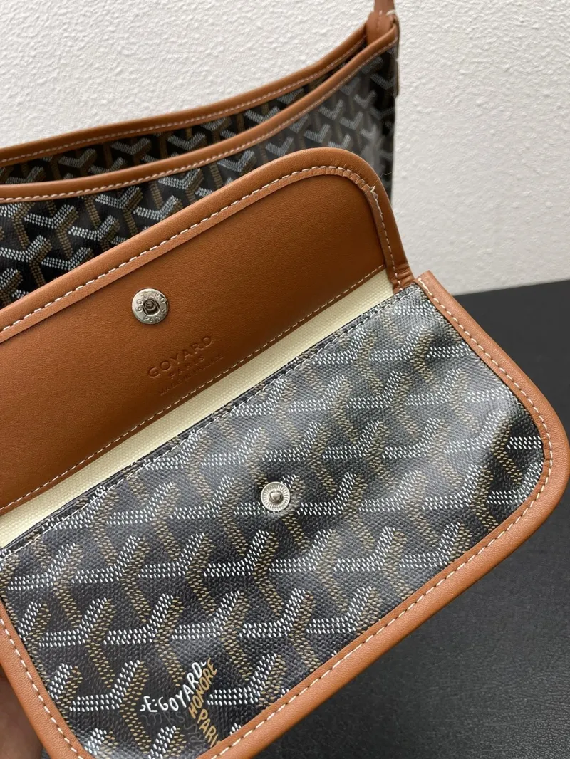 Goyard Black Hobo Bag with Pouch 42cm - Image 8