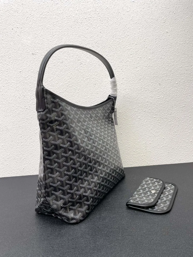 Goyard Black Hobo Shoulder Bag 42cm with Pouch - Image 4