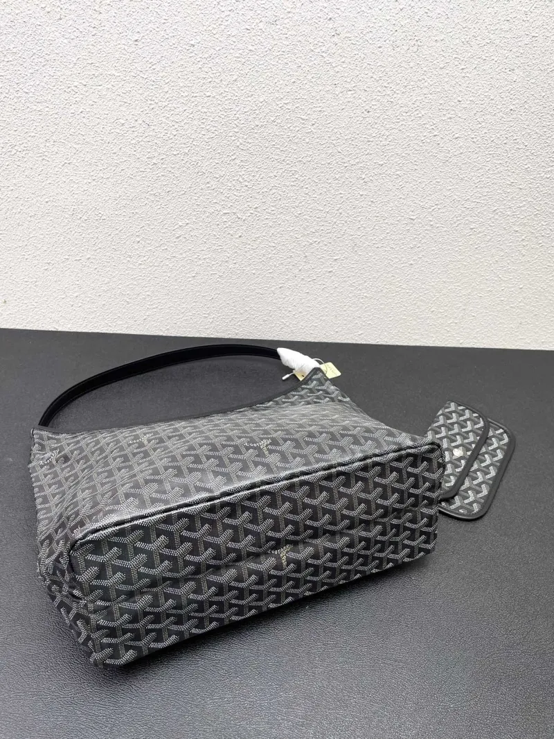 Goyard Black Hobo Shoulder Bag 42cm with Pouch - Image 5