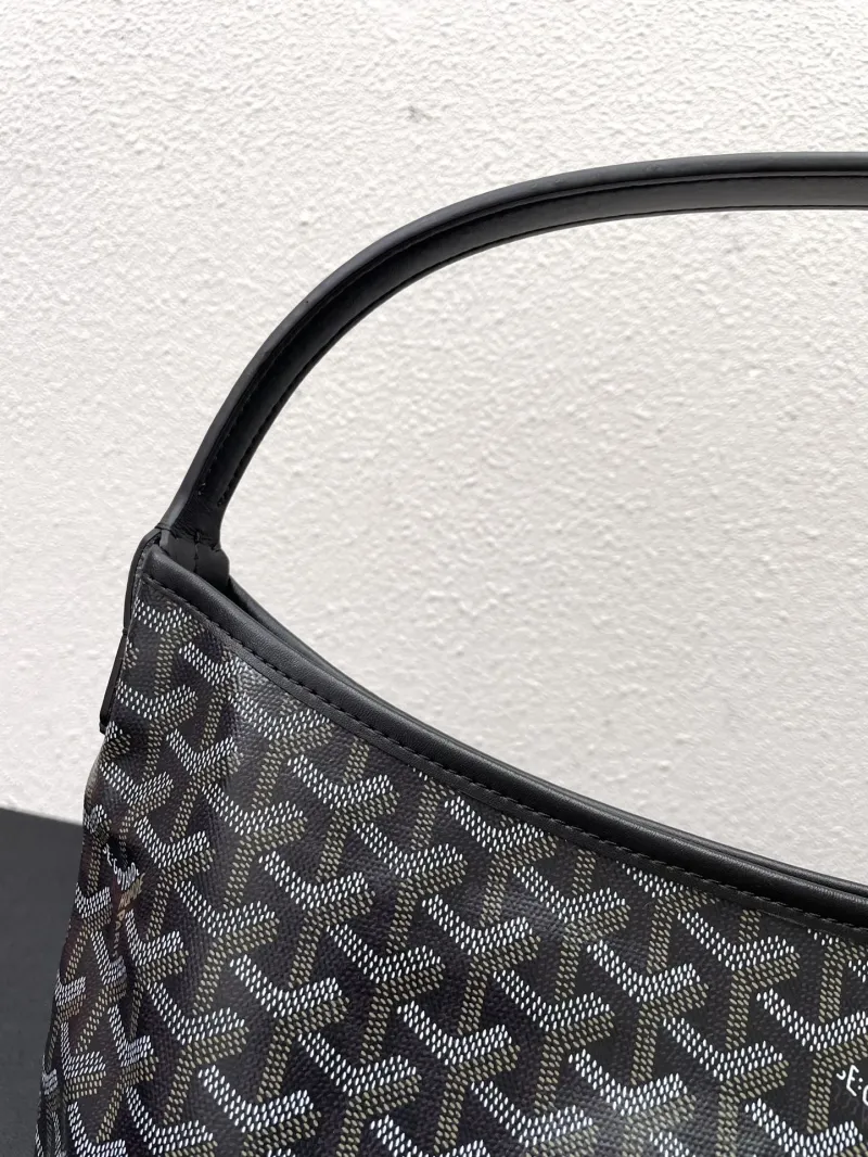 Goyard Black Hobo Shoulder Bag 42cm with Pouch - Image 6