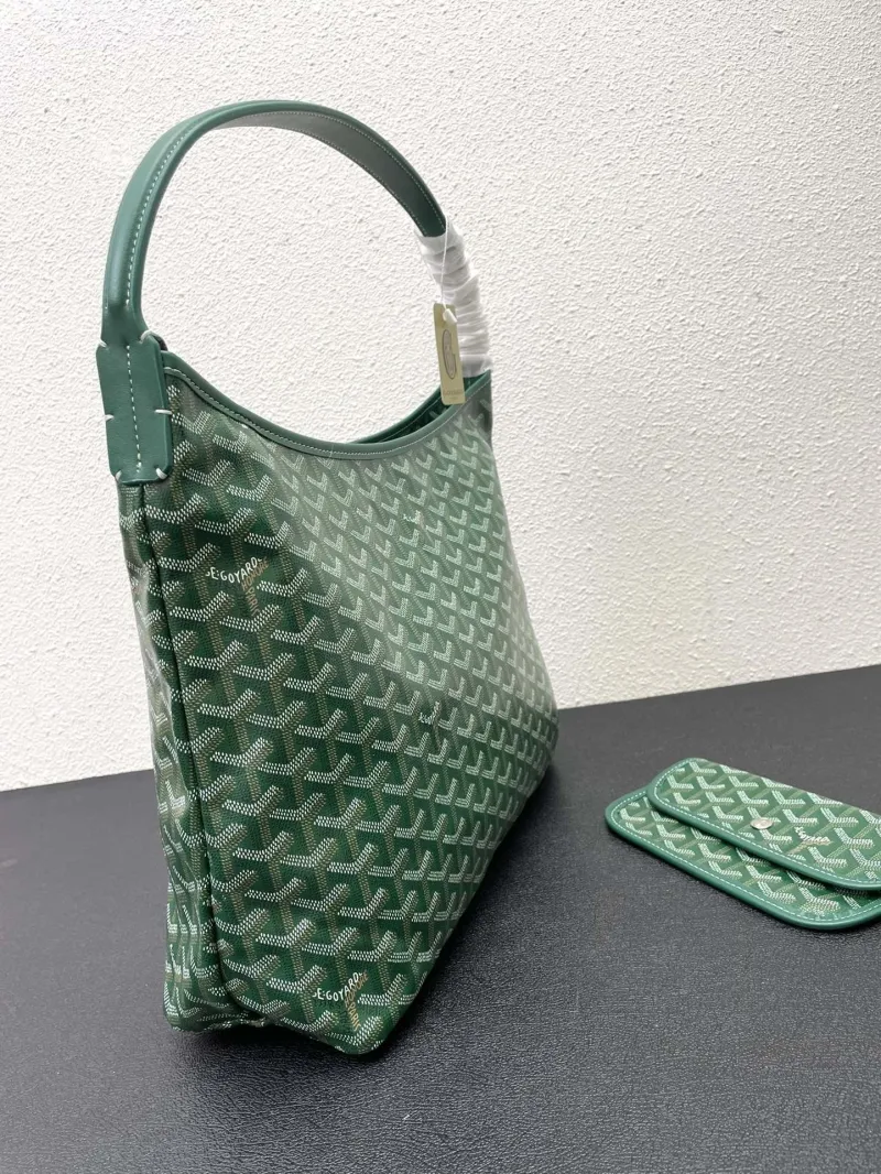 Goyard Green Hobo Shoulder Bag 42cm with Pouch - Image 4
