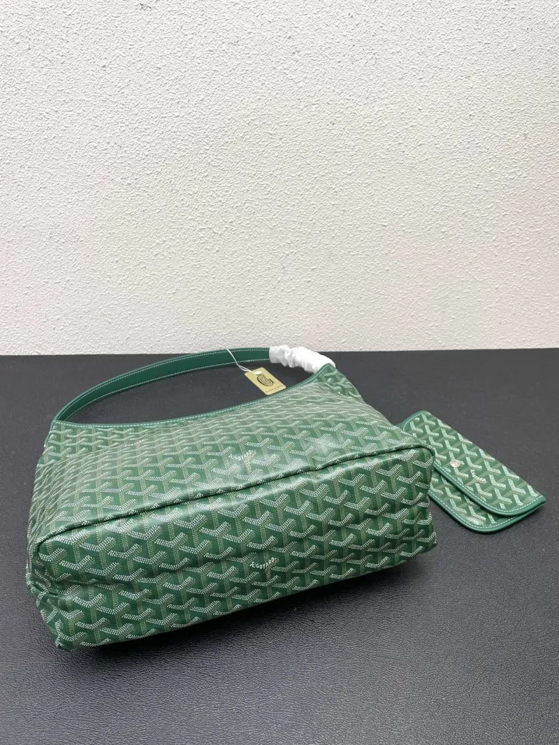 Goyard Green Hobo Shoulder Bag 42cm with Pouch - Image 5
