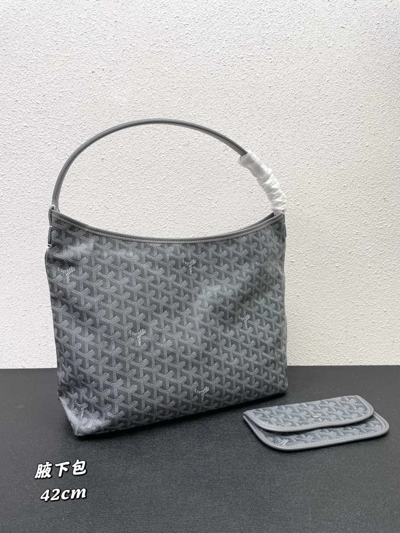 Alternative view of Goyard Gray Hobo Bag with Pouch 42cm