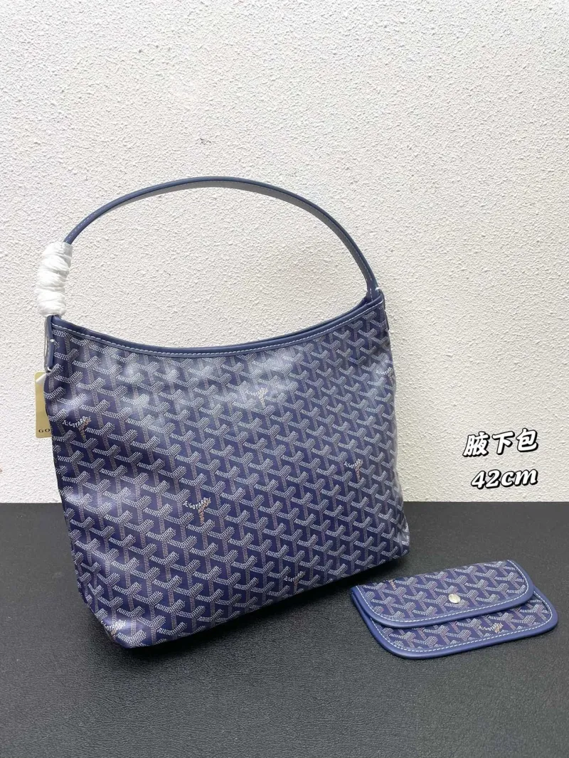 Alternative view of Goyard Blue Underarm Hobo Bag 42cm with Pouch