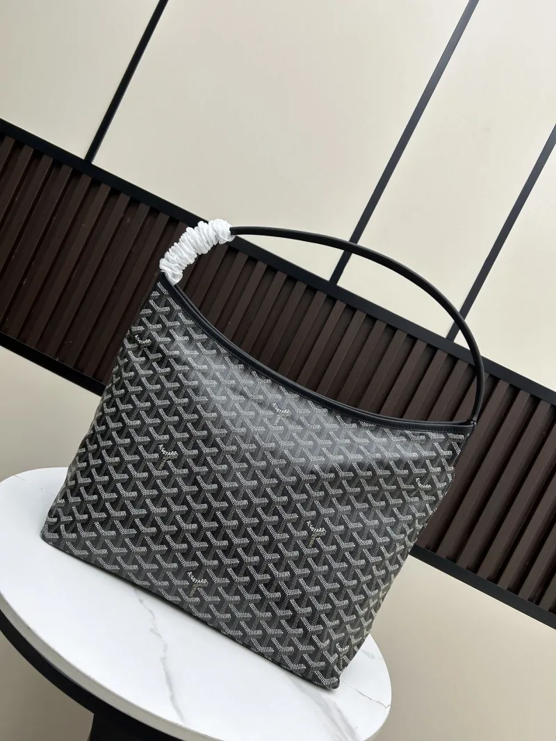 Goyard Black Monogram Top Handle Hobo Bag 42x27x15cm - Image 3