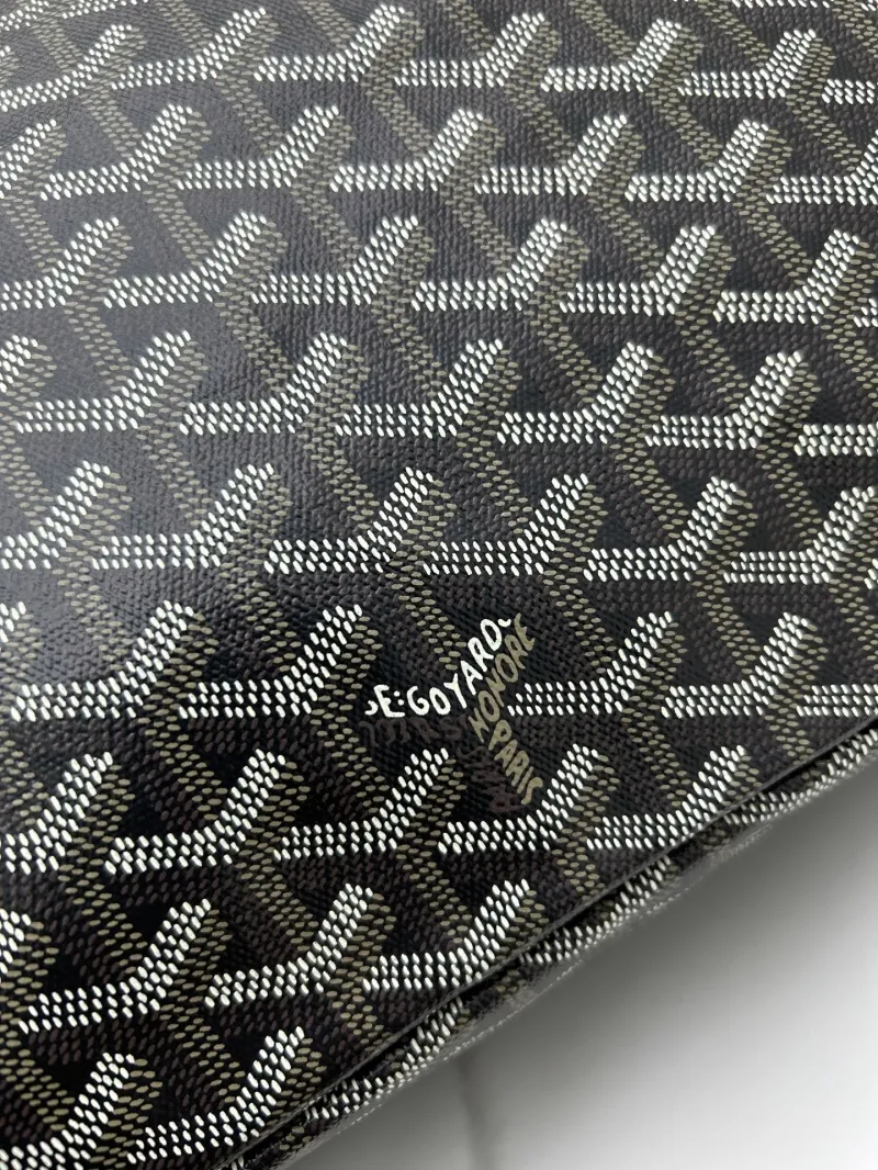 Goyard Black Monogram Top Handle Hobo Bag 42x27x15cm - Image 4