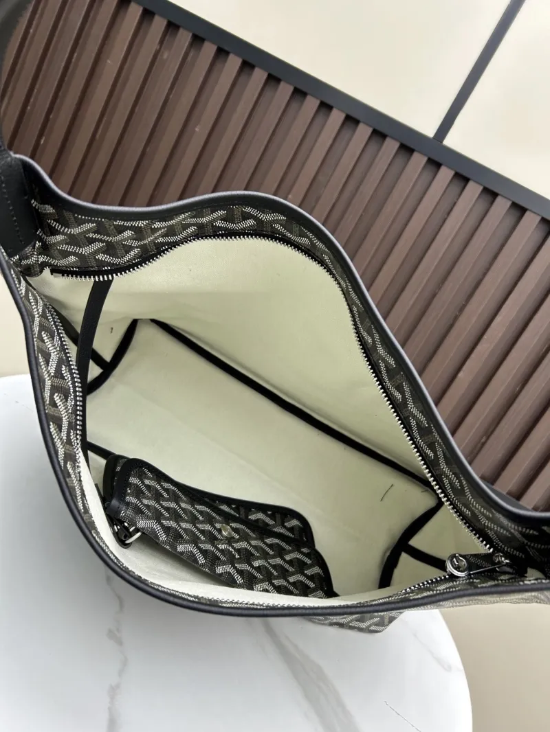 Goyard Black Monogram Top Handle Hobo Bag 42x27x15cm - Image 6