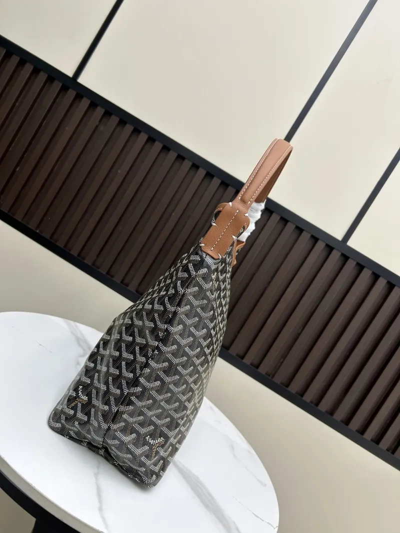 Alternative view of Goyard Black Tan Top Handle Hobo Bag 42x27x15cm