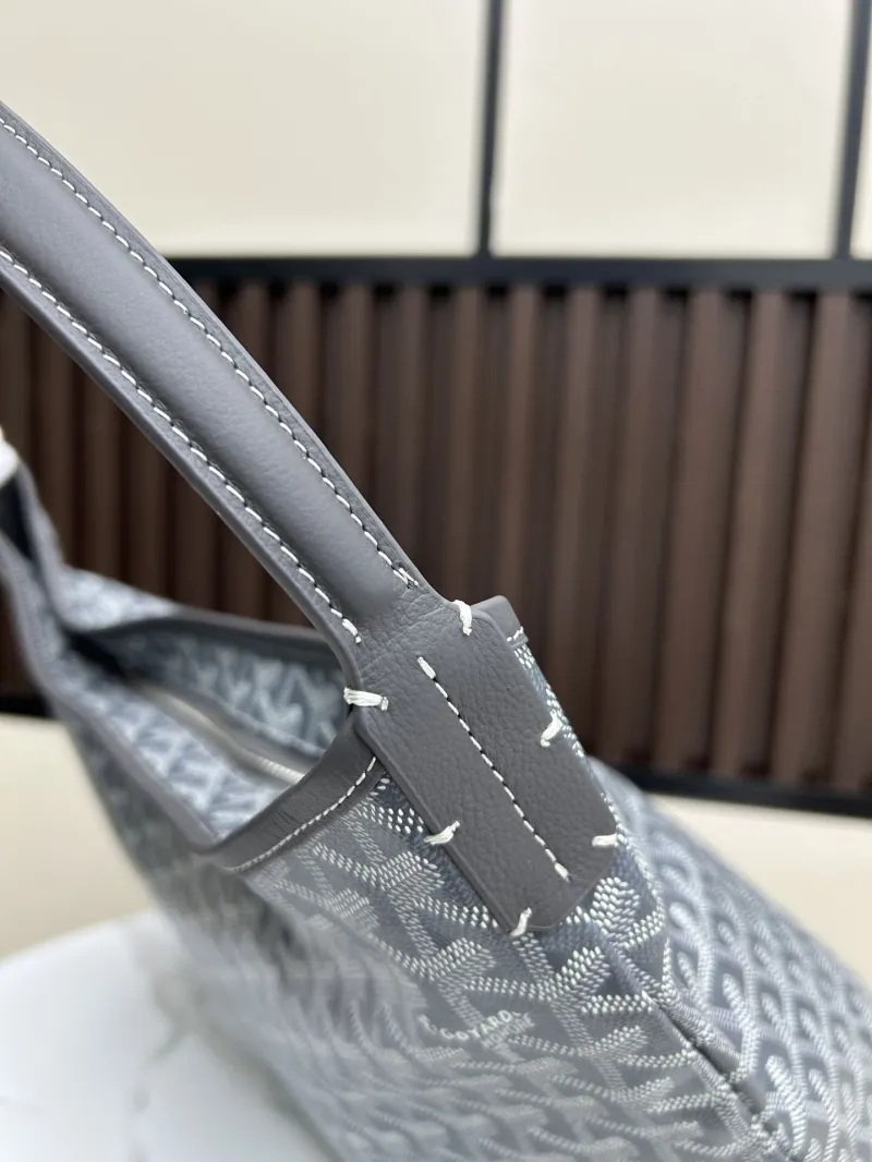 Goyard Gray Top Handle Hobo Bag 466 - Image 4