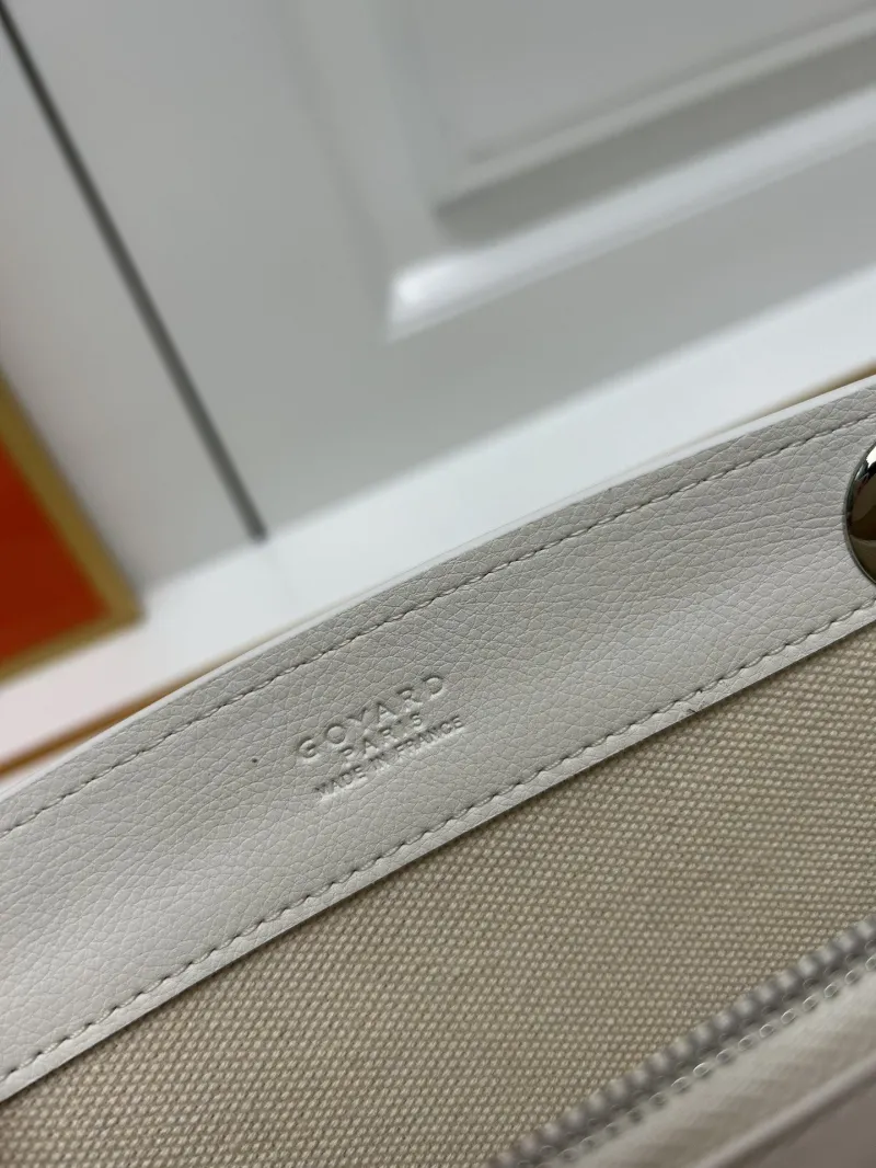 Goyard White Top Handle Chain Bag Model 2256 Sizes 25cm 20cm - Image 8