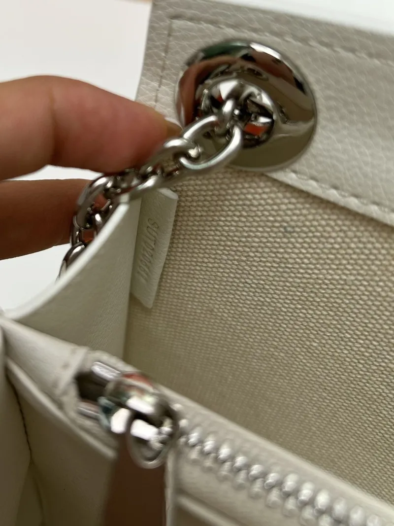 Goyard White Top Handle Chain Bag Model 2256 Sizes 25cm 20cm - Image 9