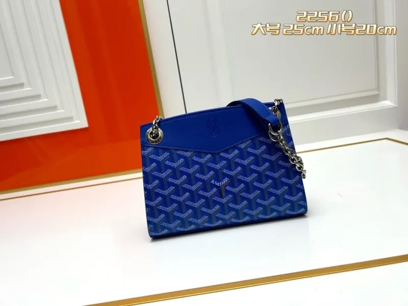Goyard Blue Chain Shoulder Bag 2256 Large Small
