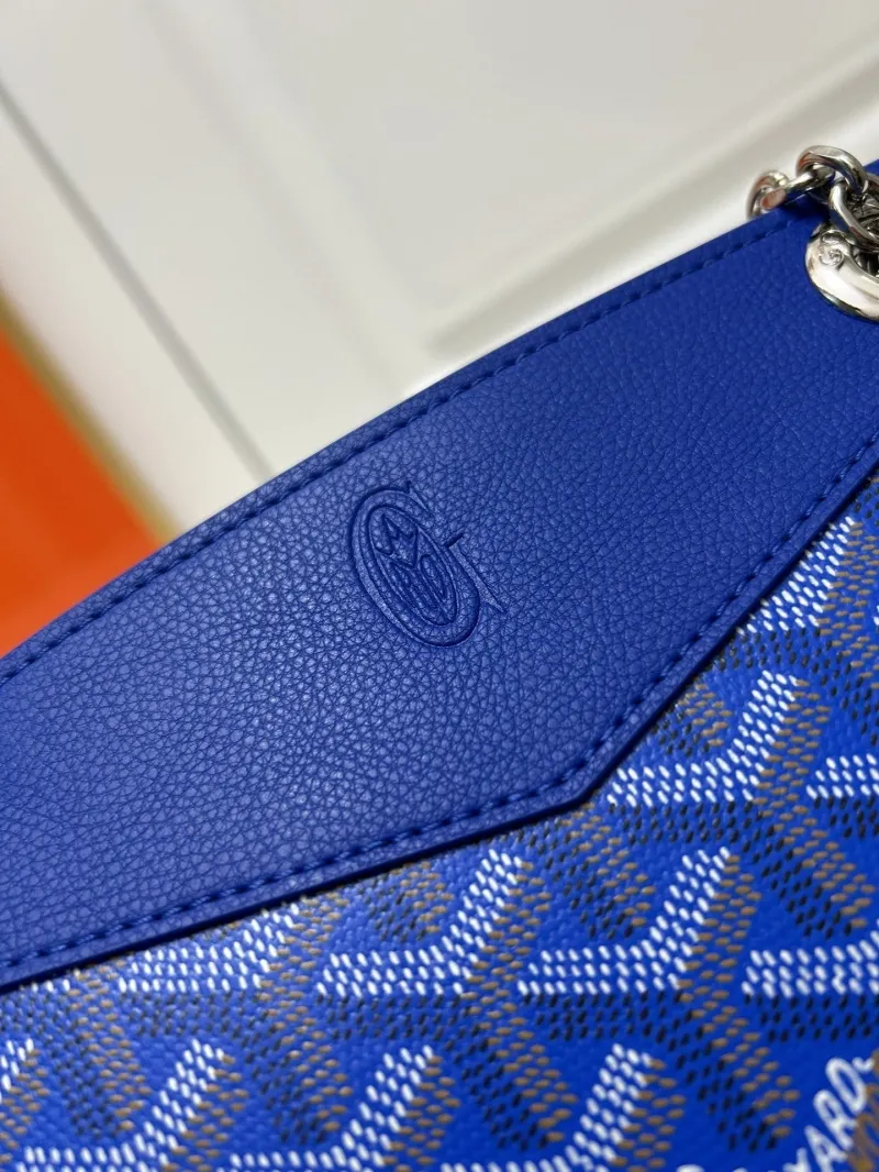 Goyard Blue Chain Shoulder Bag 2256 Large Small - Image 5