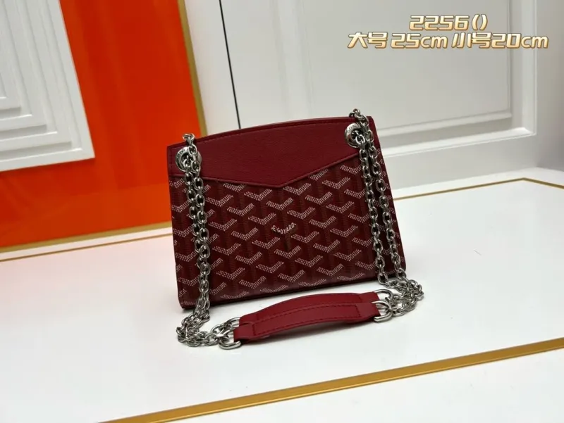 Alternative view of Goyard Burgundy Chain Shoulder Bag 25cm