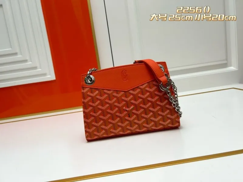 Goyard Orange Chain Shoulder Bag 25cm