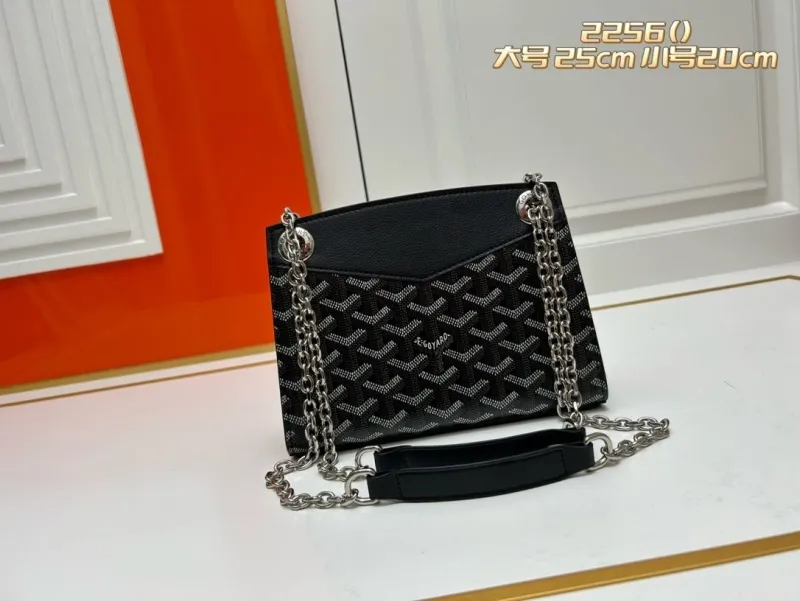 Alternative view of Goyard 2256 Black Chain Crossbody Bag 25cm 20cm