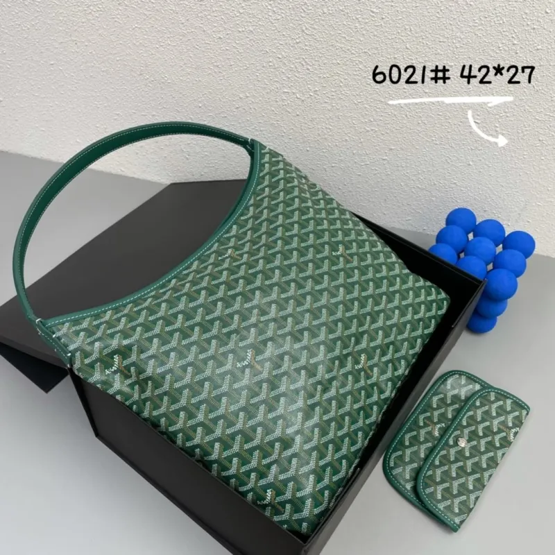 Alternative view of Goyard Green Hobo Bag Model 6021