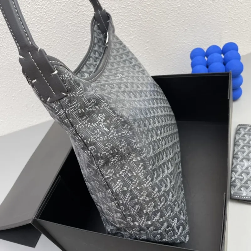 Goyard Gray Top Handle Hobo Bag 6021 - Image 4