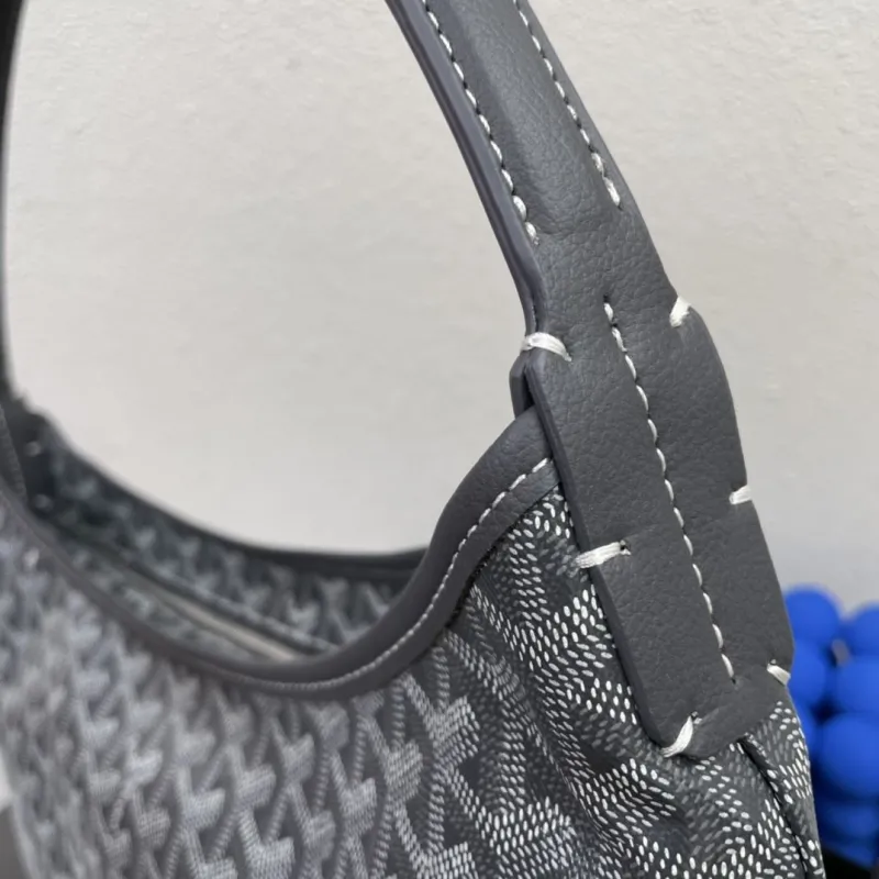 Goyard Gray Top Handle Hobo Bag 6021 - Image 6