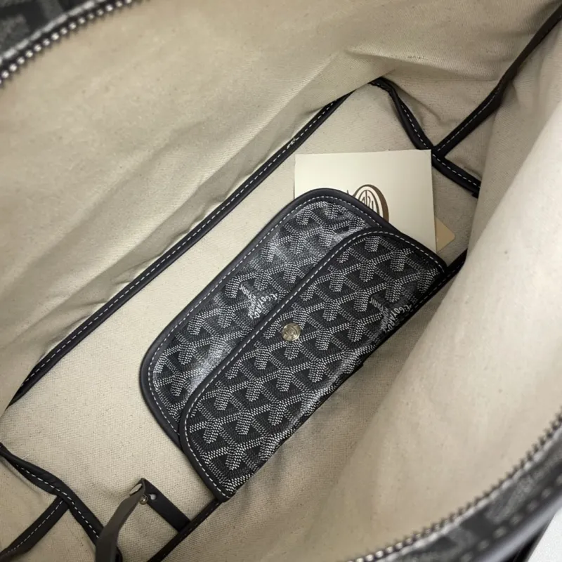 Goyard Gray Top Handle Hobo Bag 6021 - Image 9