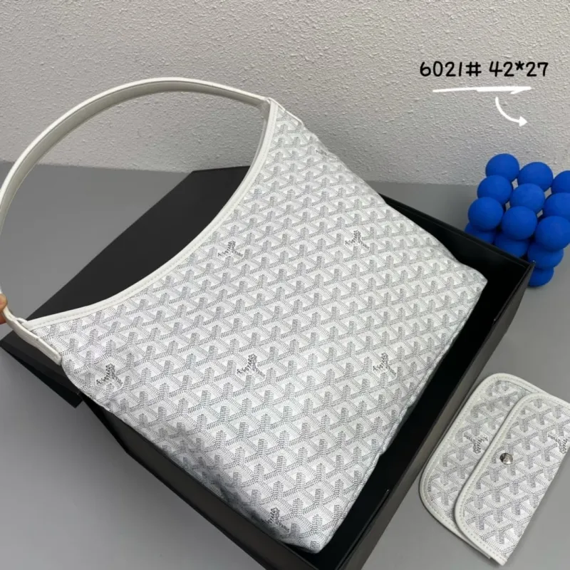 Goyard White Hobo Shoulder Bag with Pouch 6021
