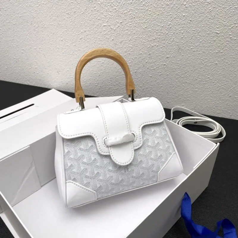 Goyard White Top Handle Crossbody Bag 494