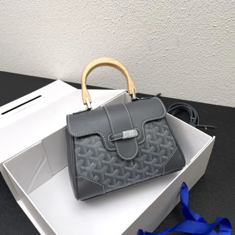 Goyard Gray Top Handle Bag 495