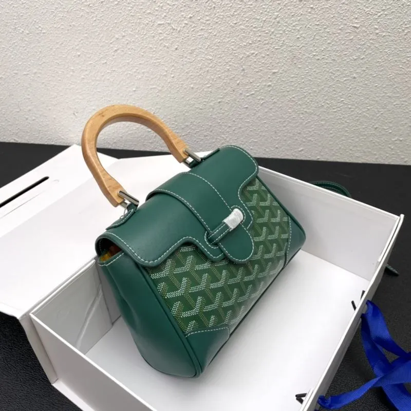 Alternative view of Goyard Green Top Handle Bag 496