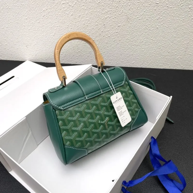 Goyard Green Top Handle Bag 496 - Image 3