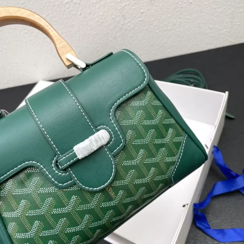 Goyard Green Top Handle Bag 496 - Image 5