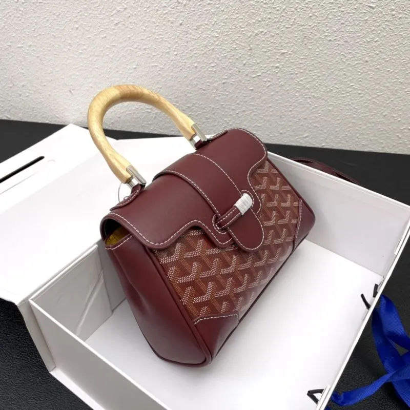 Alternative view of Goyard Burgundy Top Handle Crossbody Bag 497