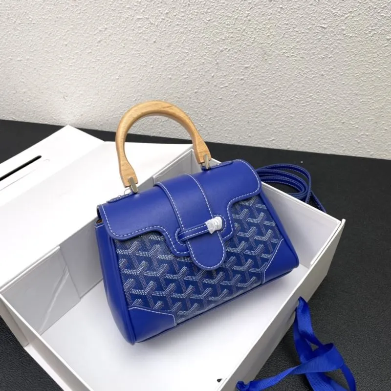 Goyard Blue Top Handle Crossbody Bag 498
