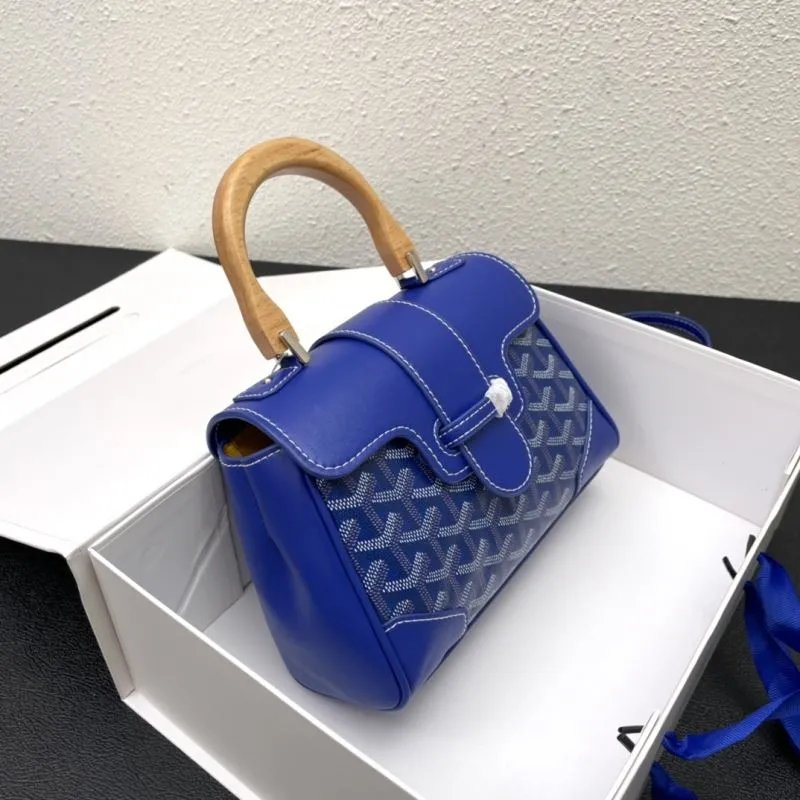 Goyard Blue Top Handle Crossbody Bag 498 - Image 3