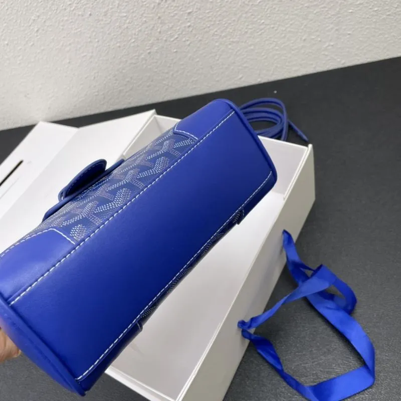 Goyard Blue Top Handle Crossbody Bag 498 - Image 4