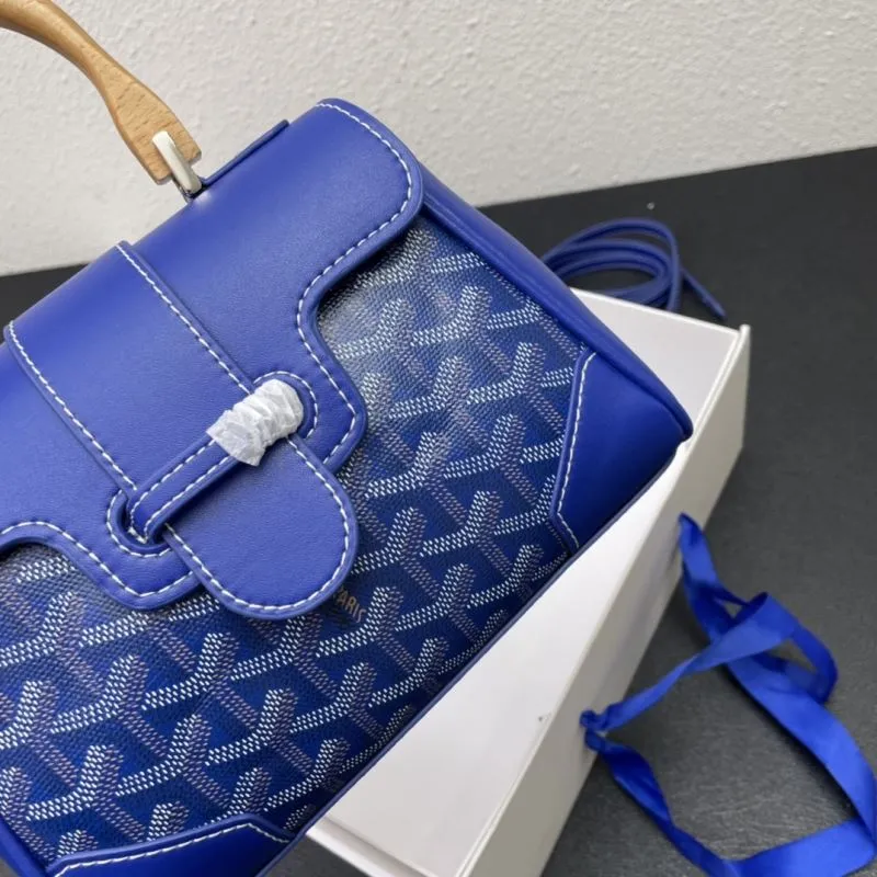 Goyard Blue Top Handle Crossbody Bag 498 - Image 5