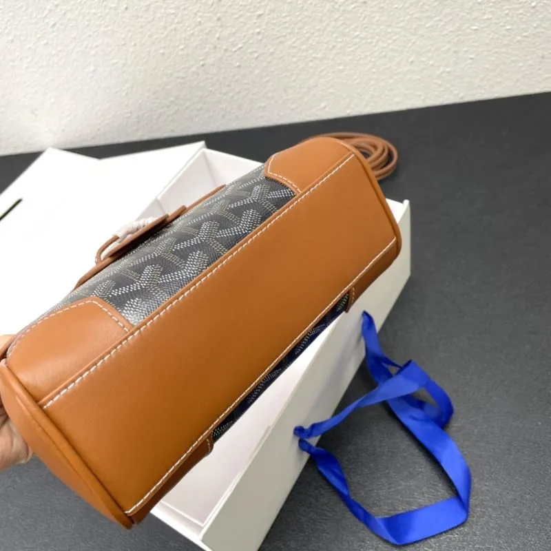 Goyard Brown Black Top Handle Crossbody Bag - Image 4
