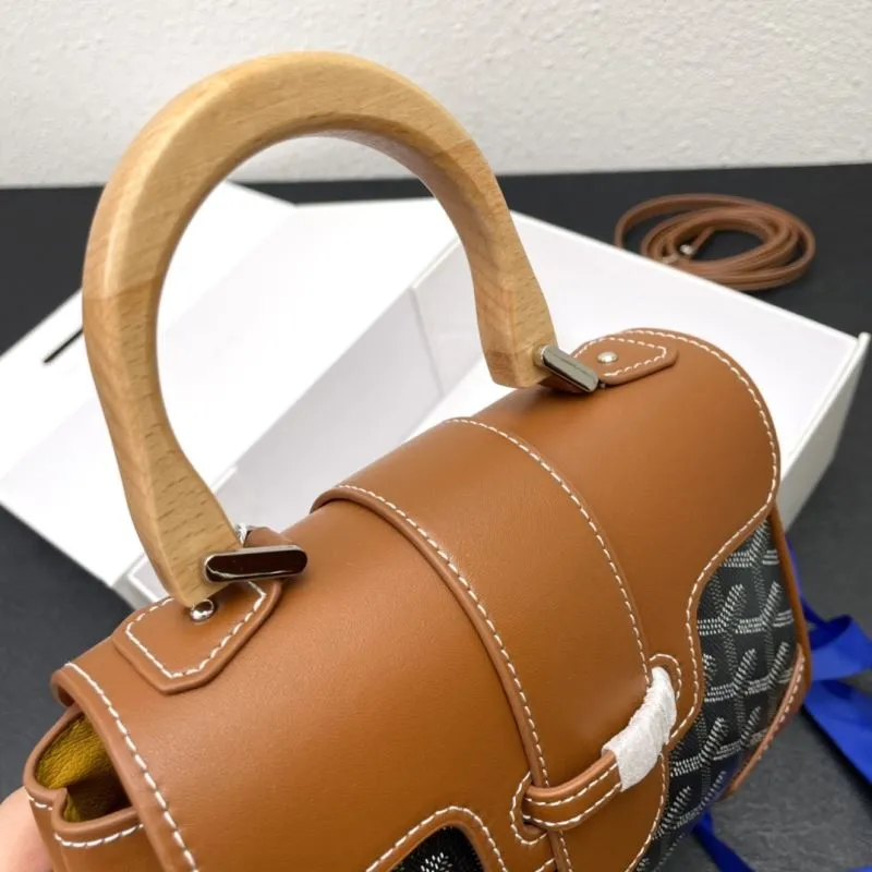 Goyard Brown Black Top Handle Crossbody Bag - Image 6