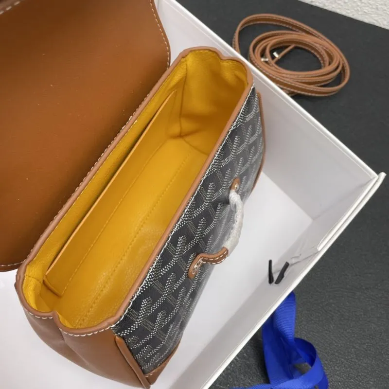 Goyard Brown Black Top Handle Crossbody Bag - Image 8