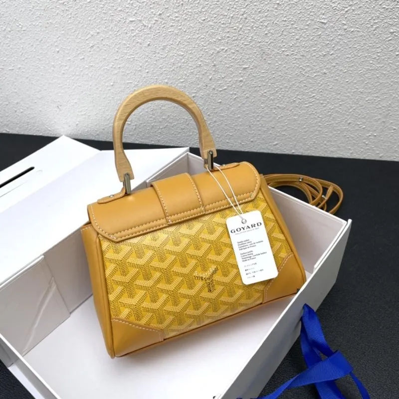 Alternative view of Goyard Yellow Top Handle Crossbody Bag