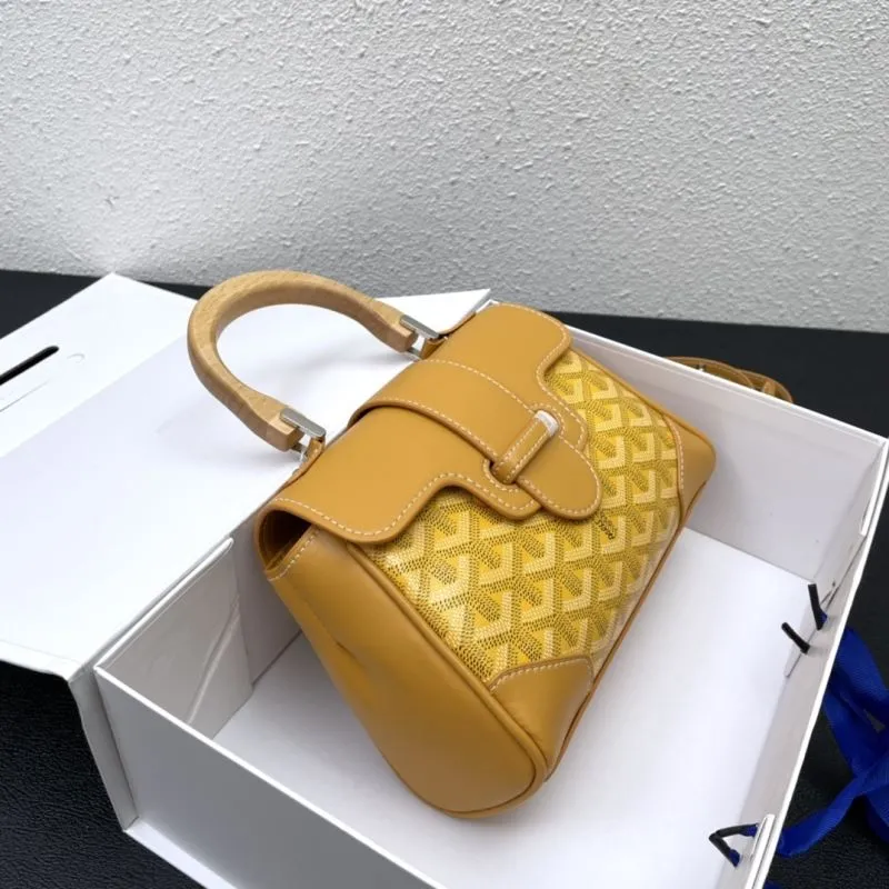 Goyard Yellow Top Handle Crossbody Bag - Image 3