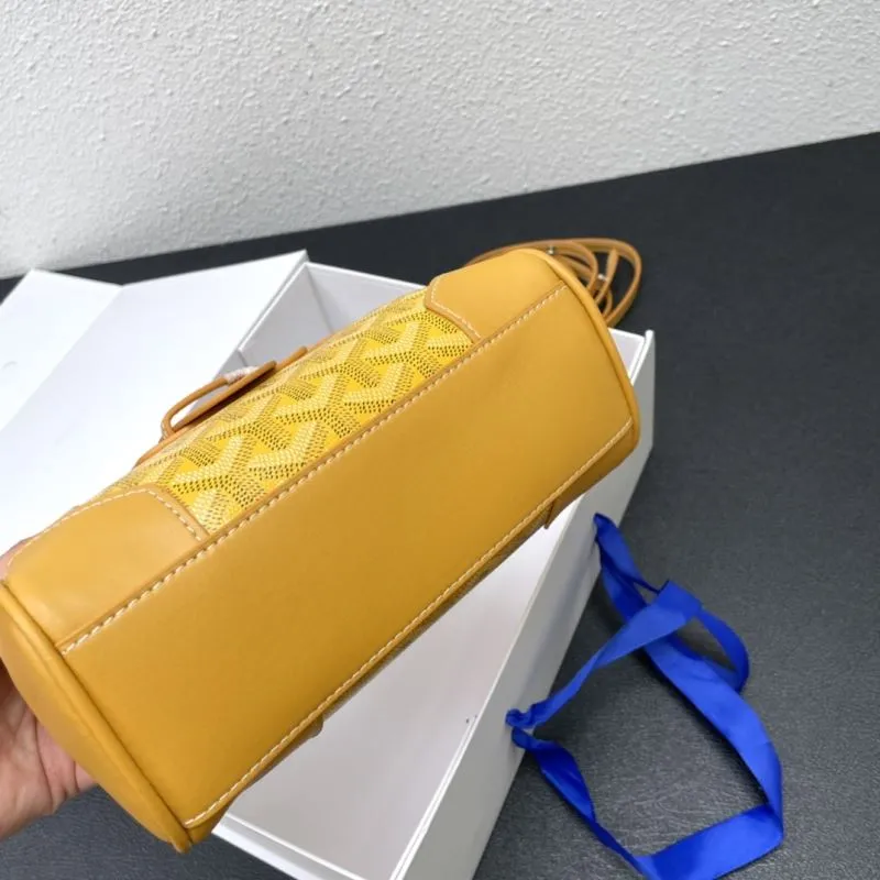 Goyard Yellow Top Handle Crossbody Bag - Image 4