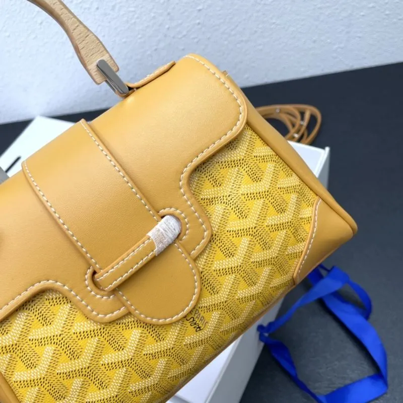 Goyard Yellow Top Handle Crossbody Bag - Image 5
