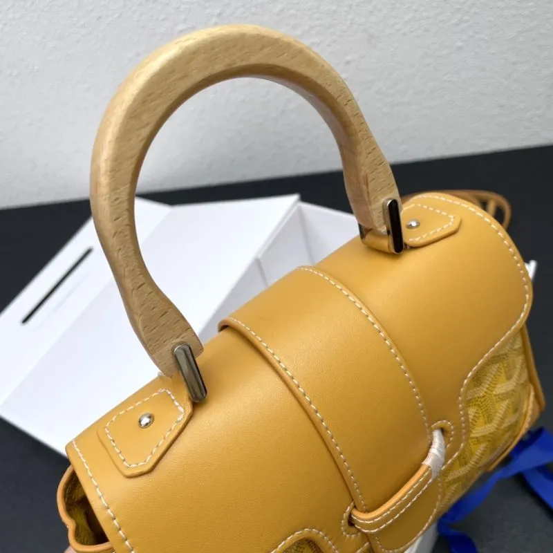 Goyard Yellow Top Handle Crossbody Bag - Image 6