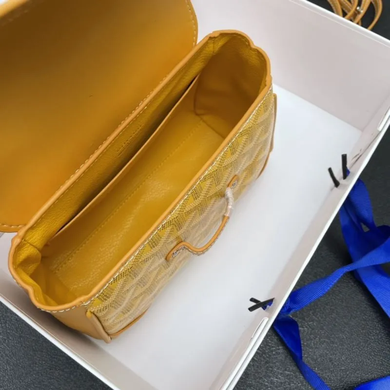 Goyard Yellow Top Handle Crossbody Bag - Image 8