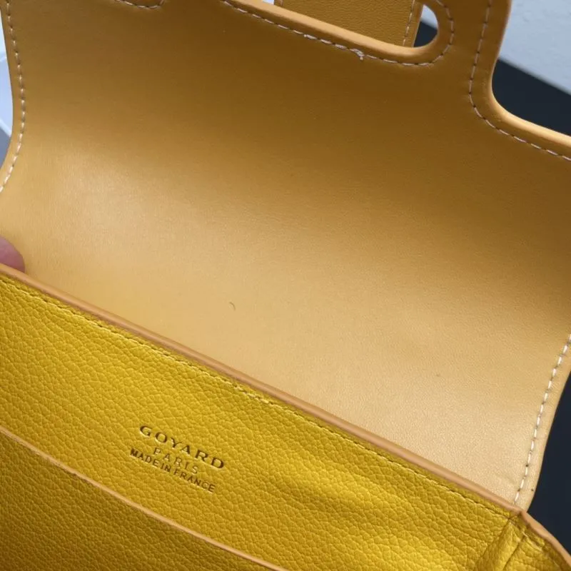 Goyard Yellow Top Handle Crossbody Bag - Image 9